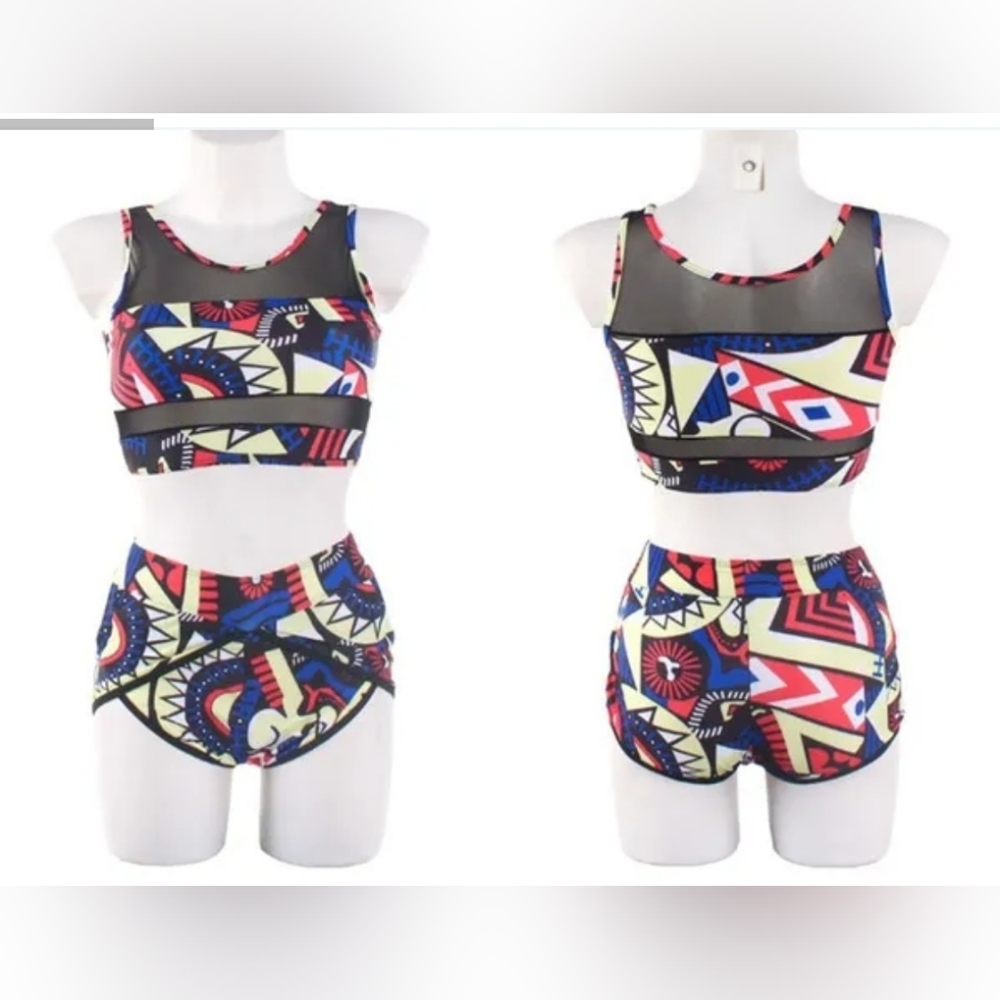 African Print Swim Set - Picture 1 of 14